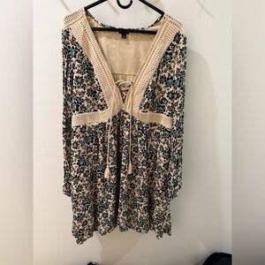 Torrid Black and Beige Floral dress